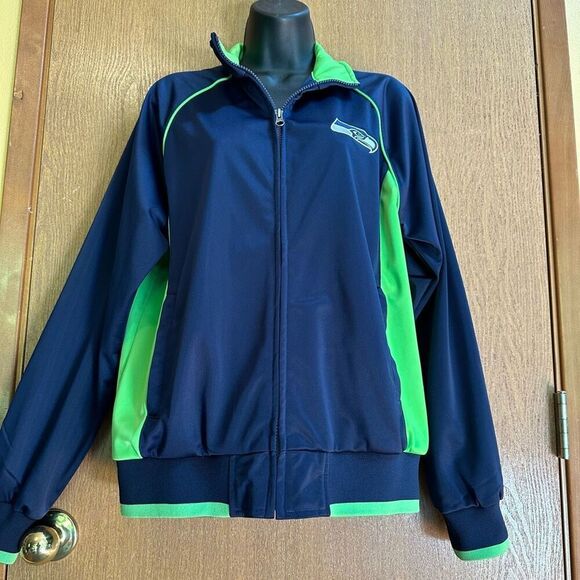 NFL  Seattle Seahawks Zip Up Jacket Blue and Green| Women Size Large - Picture 12 of 16